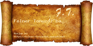Felner Tonuzóba névjegykártya